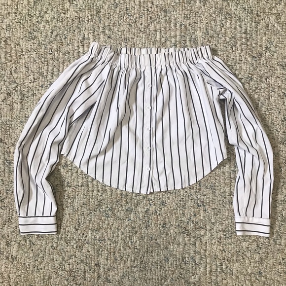 Off Shoulder Crop Top - Picture 1 of 2